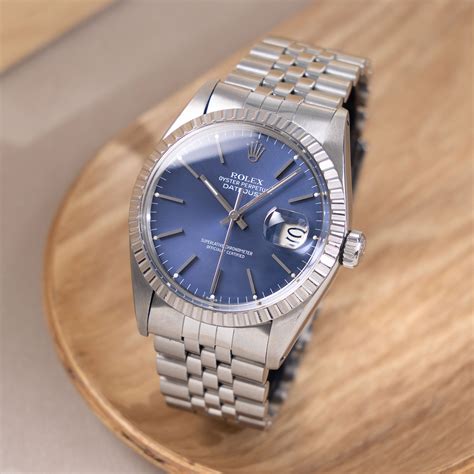 rolex day just mit blauem zifferblatt gebraucht|Rolex Datejust in Blau kaufen .